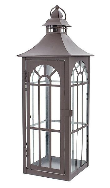 Dekoleidenschaft Kerzenlaterne aus Metall & Glas, große Laterne 45cm hoch, günstig online kaufen