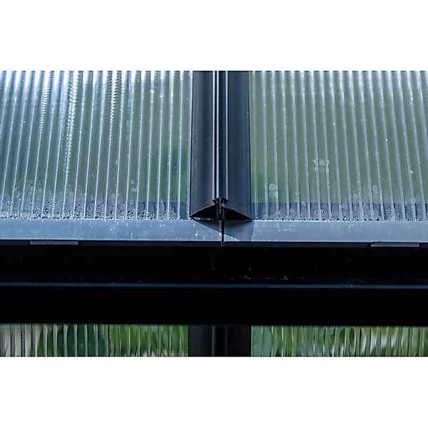 Halls Montageleisten-Set für Stegdoppelplatten Icon 6 mit 2,5 m² Schwarz günstig online kaufen