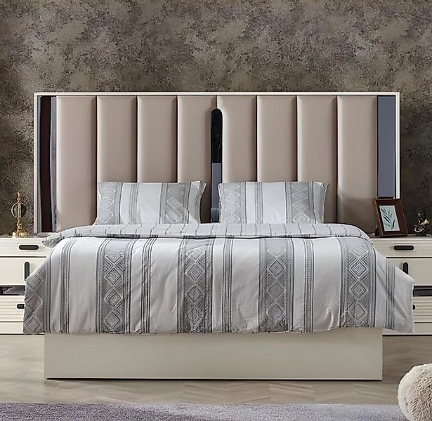JVmoebel Bett Luxus Möbel Bett Schlafzimmer Design Doppelbett Polster Moder günstig online kaufen
