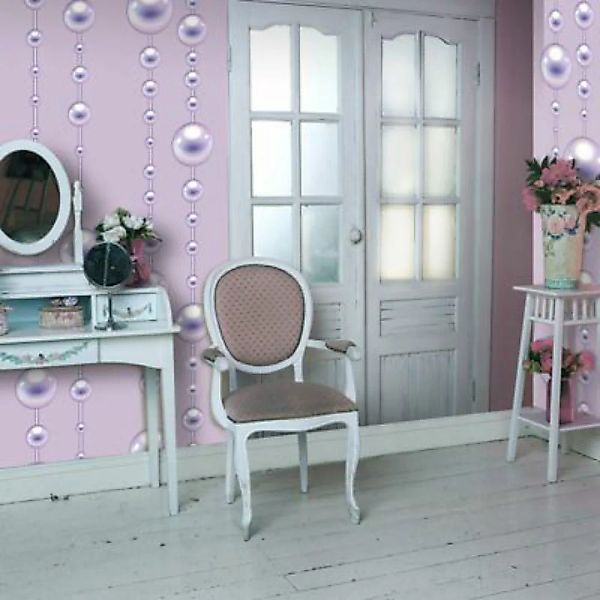 artgeist Fototapete String of violet pearls rosa-kombi Gr. 50 x 1000 günstig online kaufen