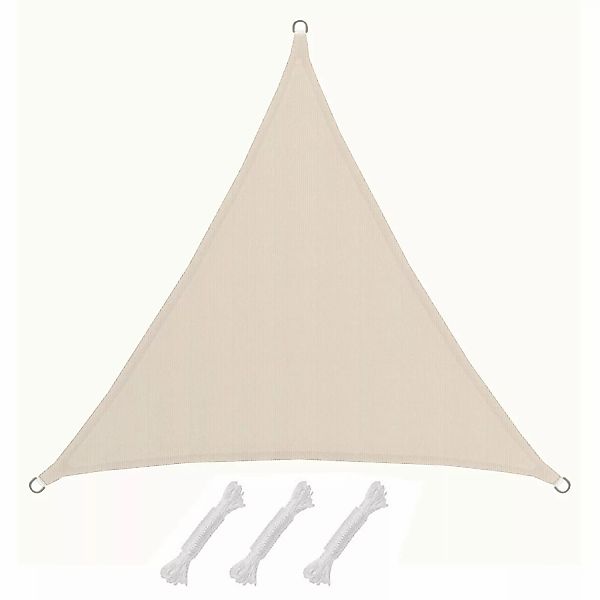 AMANKA Polyester Sonnensegel Wasserabweisend - 2x2x2m Dreieck Beige günstig online kaufen