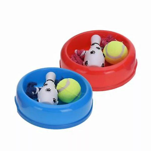 HTI-Living Hundespielzeug 4-teilig farbig sortiert blau günstig online kaufen