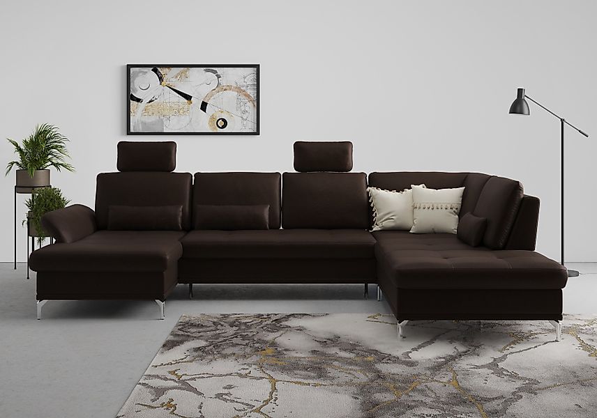 INOSIGN Wohnlandschaft "Palm Beach U-Form" Federkern, mit Sitztiefenverstel günstig online kaufen