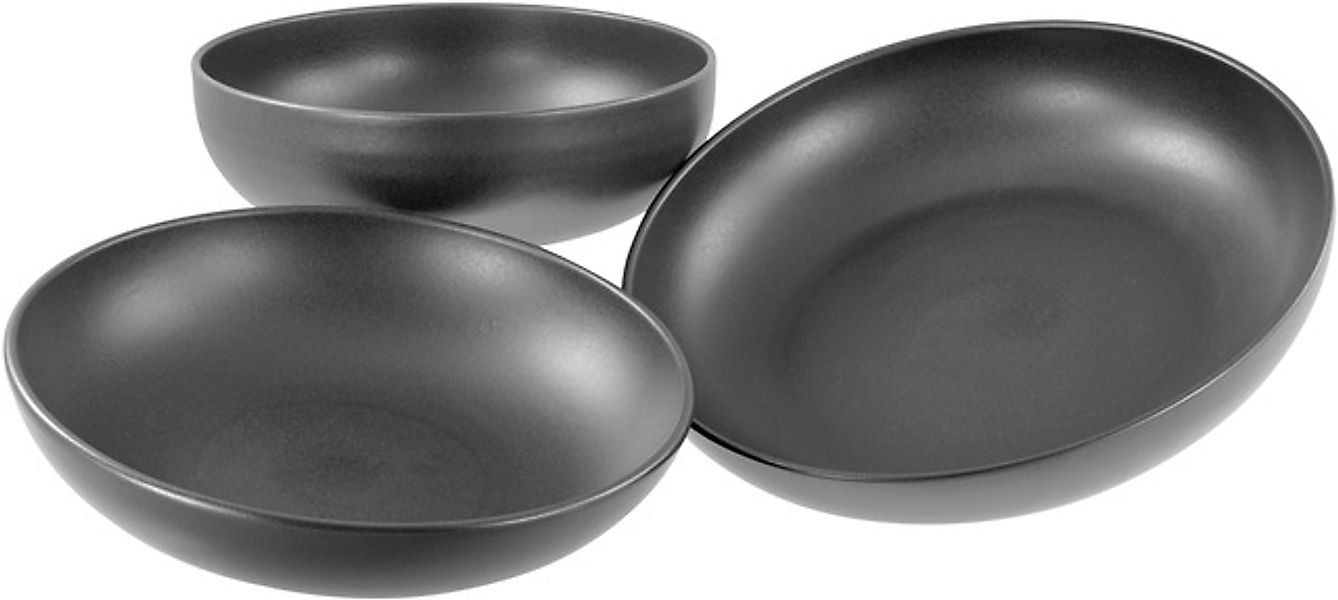 CreaTable Servierschale »Uno black, Servierschalen Set 3-tlg« 3 Stk. aus St günstig online kaufen