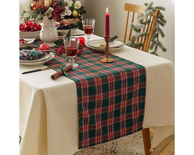 Jibenhome Tischläufer Doppelseitiger Tischläufer Weihnachtstischdeko Buffal günstig online kaufen