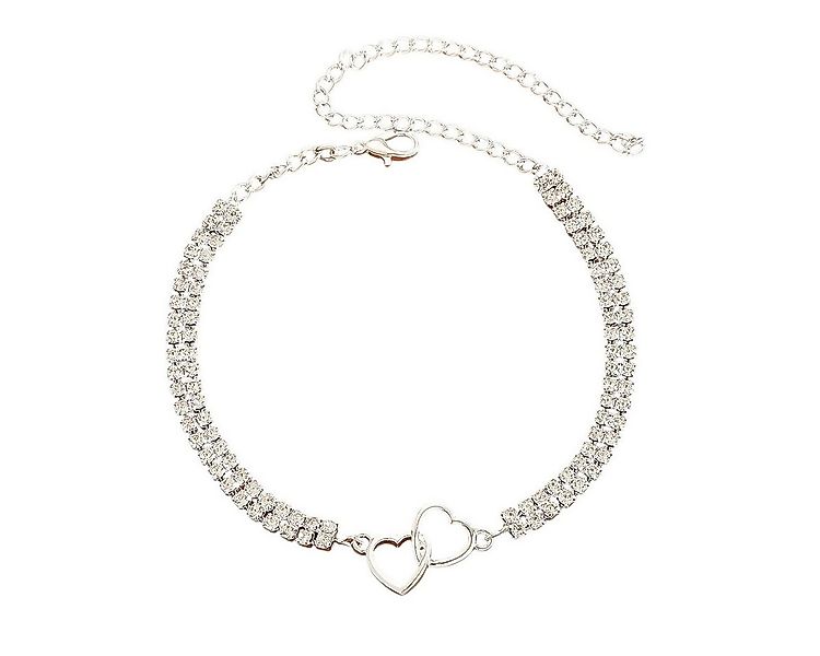 KARMA Fußkette Herz Gold oder Silber Legierung Fußkettchen Strandschmuck (m günstig online kaufen
