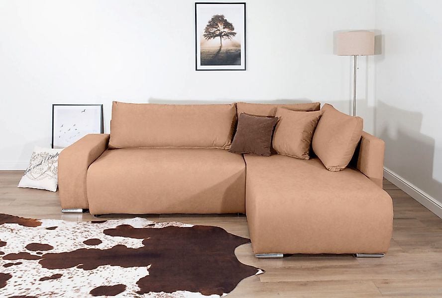 COLLECTION AB Ecksofa "Poppy, L-Form, Breite 227 cm mit Schlaffunktion" ink günstig online kaufen