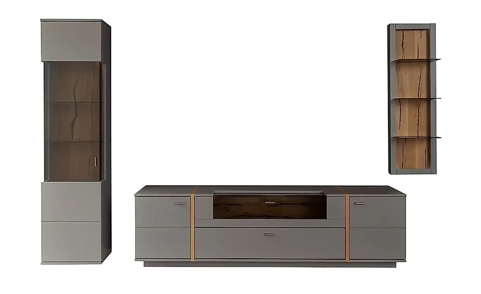 Wohnkombination  Sella ¦ grau ¦ Maße (cm): B: 316 H: 207 T: 50.0 Wohnwände günstig online kaufen