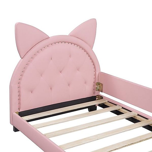 OKWISH Bett 90 x 200 cm Einzelbett, Kinderbett Gästebetten Polsterbett (For günstig online kaufen