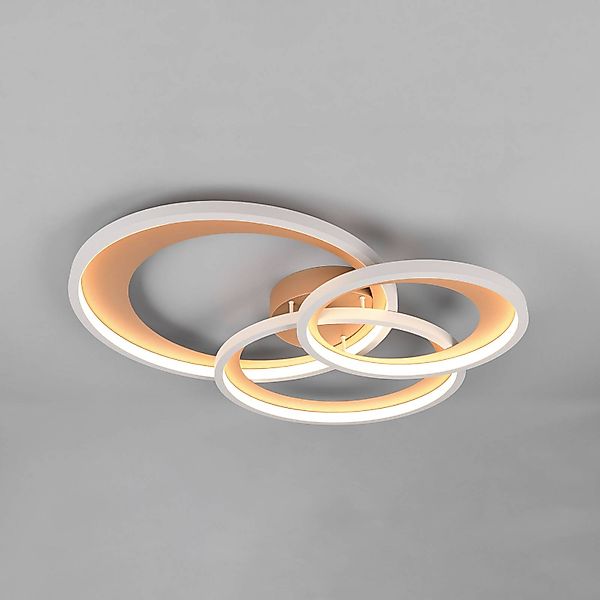 LED-Deckenleuchte Granada, braun, Länge 71 cm, Metall, CCT günstig online kaufen