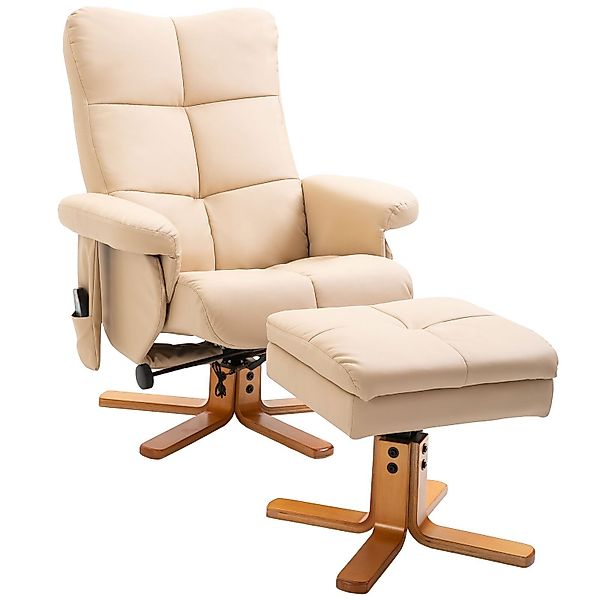 HOMCOM Massagesessel Fernsehsessel mit Fußhocker, aus günstig online kaufen