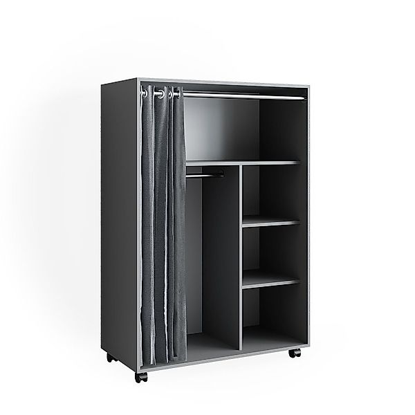 Vicco Kleiderschrank Doros, Grau, 100 x günstig online kaufen