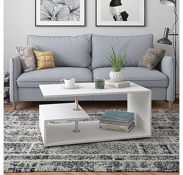 Vicco Couchtisch Guillermo, Weiß, 91 x 52,6 cm (1-St) günstig online kaufen