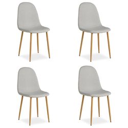 Homestyle4u Esszimmerstuhl 6er Set in Grau 2338 günstig online kaufen