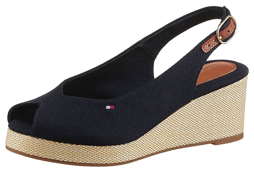 Tommy Hilfiger FLAG MID WEDGE ESPAD SLINGBACK Keilsandalette, Plateau, Somm günstig online kaufen