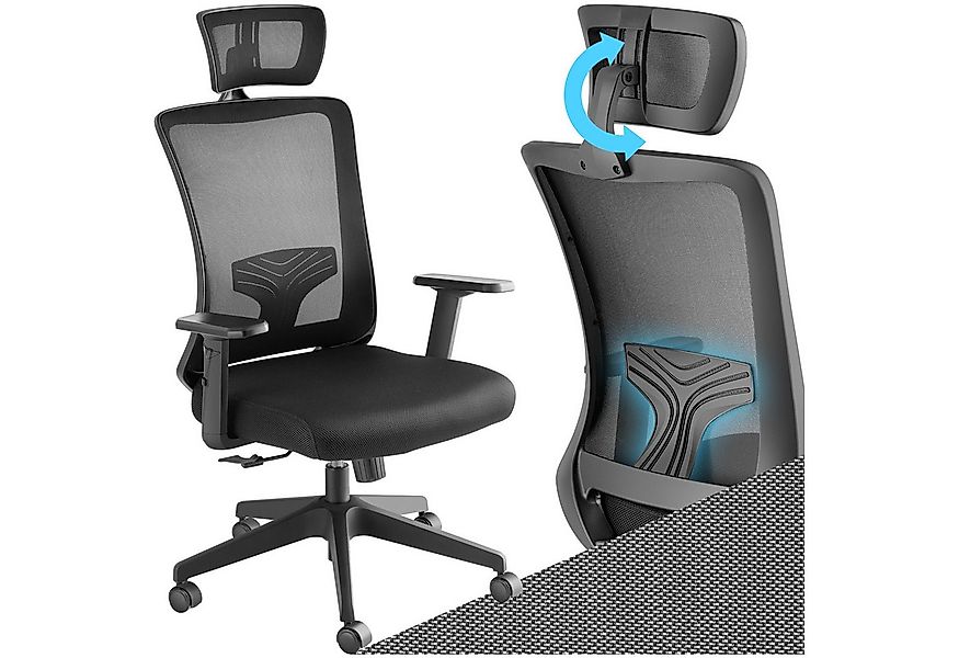 tectake Drehstuhl Bürostuhl (Set, 1 St), Hohe Rückenlehne, flexibel anpassb günstig online kaufen