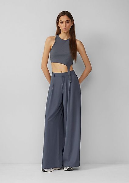 QS Chinos Hose Bundfaltenhose mit weitem günstig online kaufen