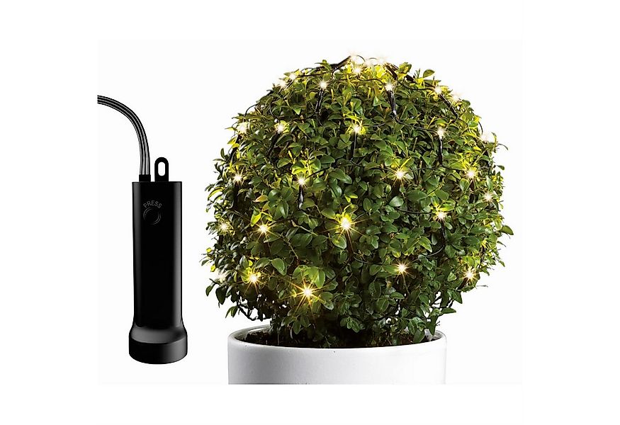 MARELIDA LED-Lichternetz LED Lichternetz Buchsbaum Kugelnetz Timer 8 Funkti günstig online kaufen