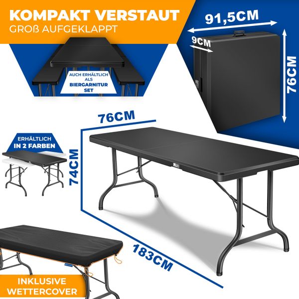 KESSER Tabletttisch, Buffettisch Tisch klappbar Kunststoff günstig online kaufen