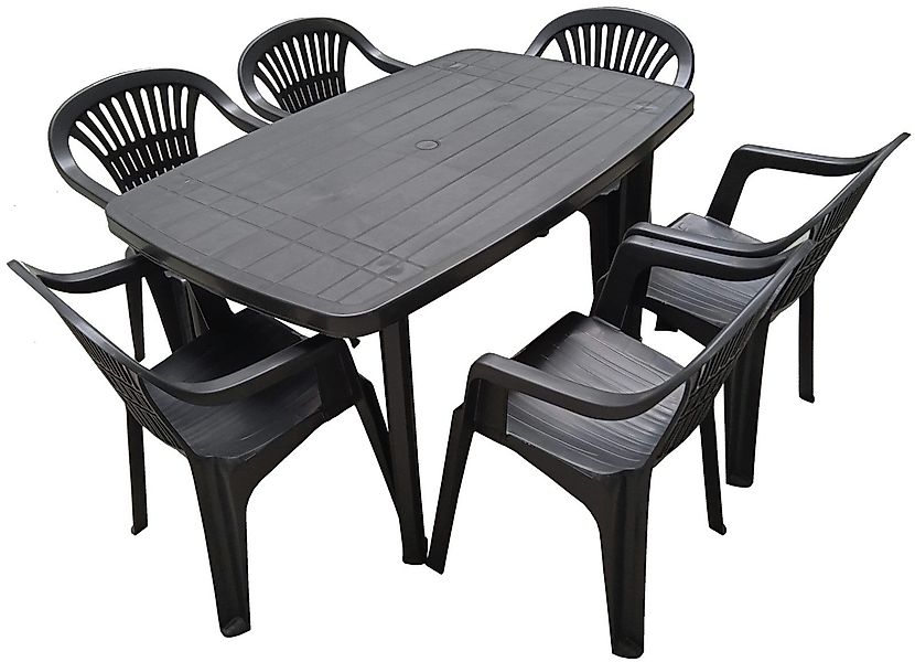 Progarden Garten-Essgruppe Gartenmöbel Sitzgruppe Balkonmöbel Terrasse günstig online kaufen