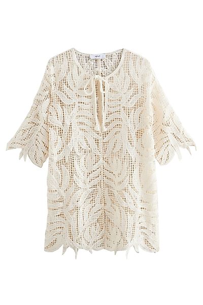 Next Strandkleid Cover-up-Kaftan mit Häkelbesatz (1-tlg) günstig online kaufen