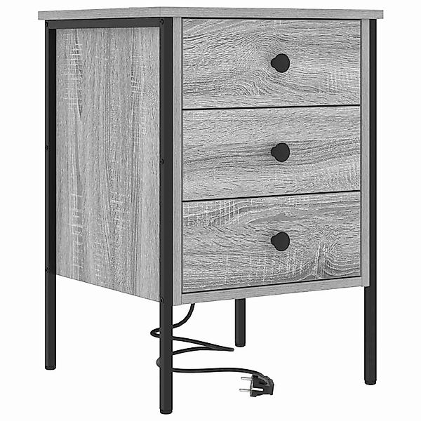 vidaXL Nachttisch Grau Sonoma 42 x 41 x 61 cm Holzwerkstoff 859486 günstig online kaufen