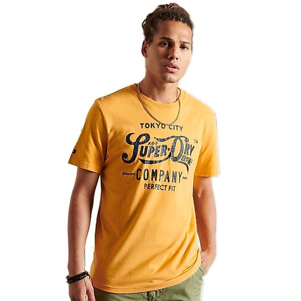 Superdry Script Style Col Kurzärmeliges T-shirt S Light Sporty Ochre günstig online kaufen