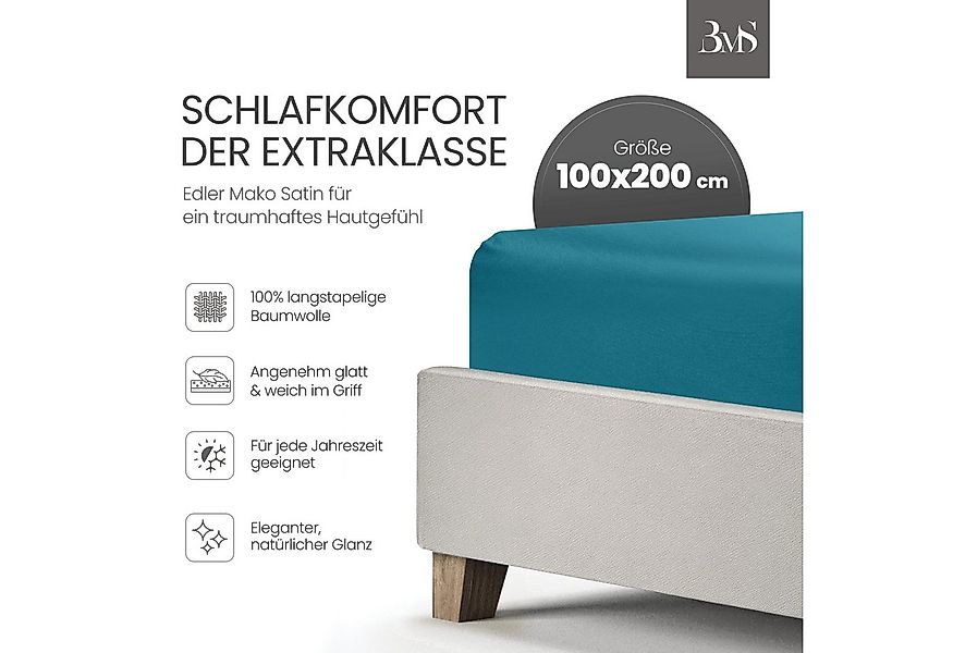 BETTWAESCHE-MIT-STIL Spannbettlaken Mako Satin Spannbettlaken, Matratzenhöh günstig online kaufen
