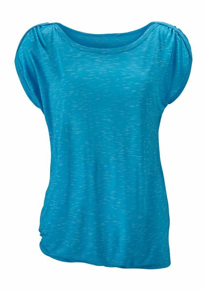 LASCANA Kurzarmshirt mit Schulterraffung aus weicher günstig online kaufen