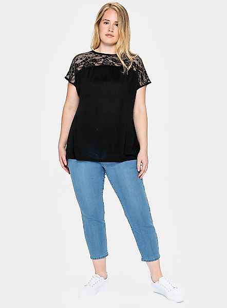 Sheego Spitzenshirt "Spitzenshirt", (1 tlg.) günstig online kaufen