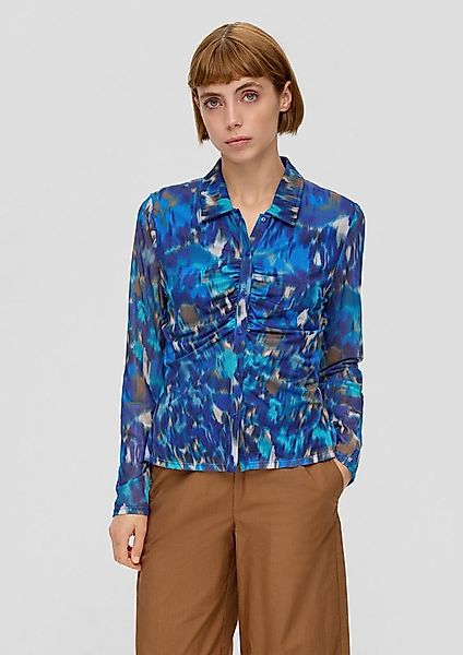 s.Oliver Langarmshirt T-Shirt Blusenshirt aus Mesh günstig online kaufen