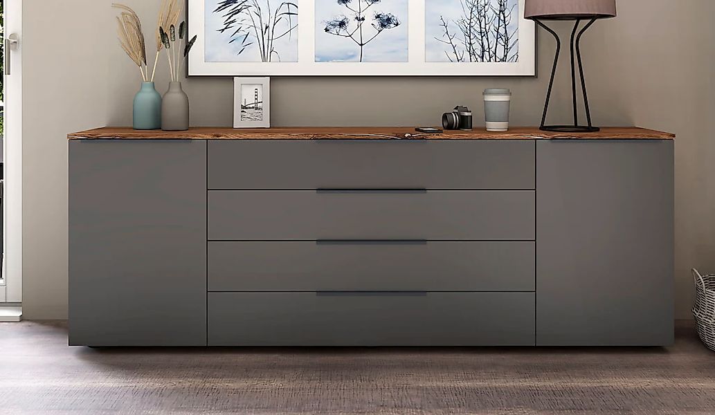 borchardt Möbel Sideboard "Tom, moderne Kommode mit Metallgriffen, 200cm br günstig online kaufen