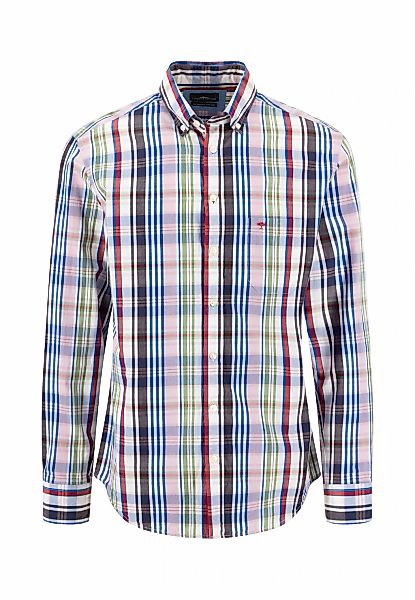 FYNCH-HATTON Langarmhemd kariert, mit Knopfleiste und Button-Down-Kragen günstig online kaufen