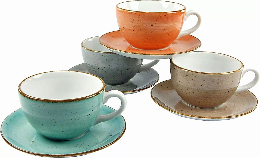 CreaTable Cappuccino-Set Vintage Nature multicolor Porzellan günstig online kaufen