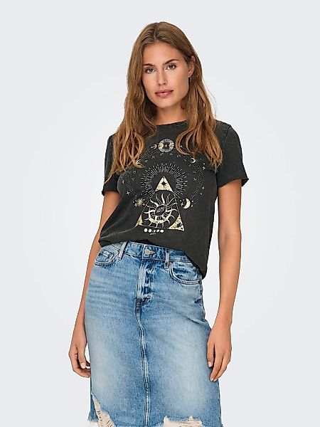 ONLY Rundhalsshirt "ONLLUCY REG S/S TOP JRS NOOS" unterschiedlich bedruckt günstig online kaufen