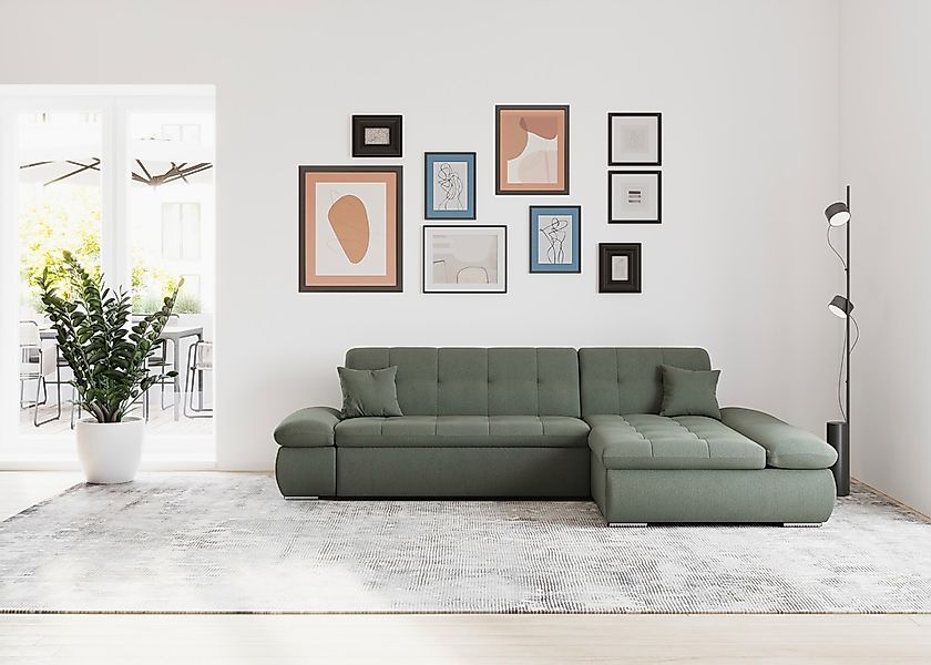 DOMO collection Ecksofa "Moric, L-Form, XXL-Sofa - Breite 300cm", wahlweise günstig online kaufen