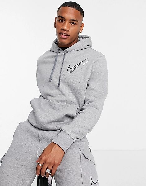 Nike – Summer of Sports – Bedruckter Kapuzenpullover in Grau günstig online kaufen