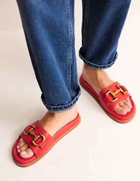 Iris Slipper-Sandalen mit Trensendetail Damen Boden, Rotes Leder günstig online kaufen
