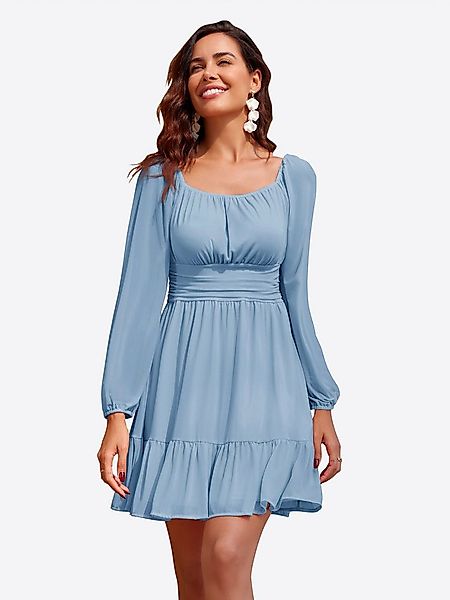 Imily Bela Partykleid Damen Lässiges Netzkleid mit langen Ärmeln (Packung, günstig online kaufen