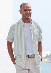 John Devin Kurzarmhemd "Regular Fit," Streifenhemd mit Button-down-Kragen a günstig online kaufen
