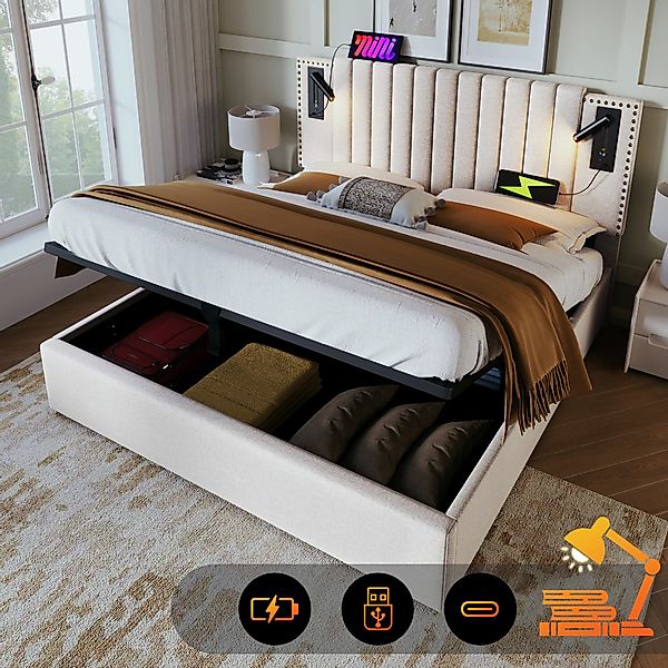 HAUSS SPOLE Polsterbett 160x200 Leselicht mit günstig online kaufen