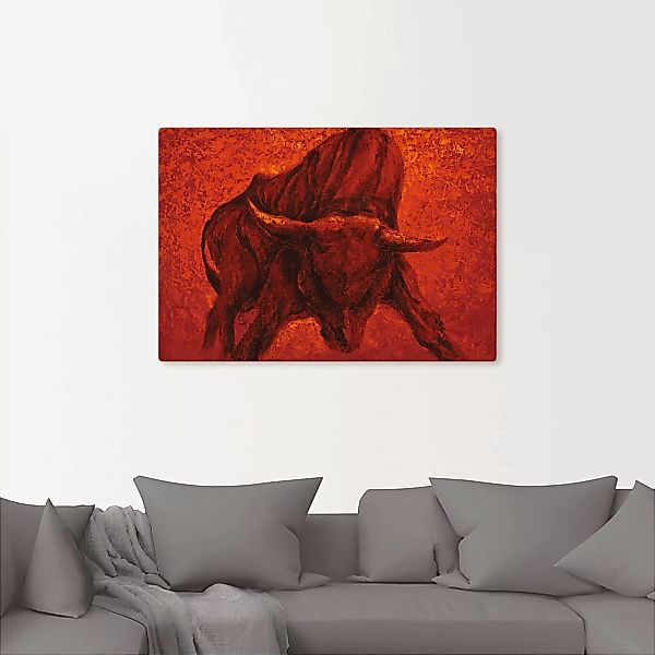 Artland Wandbild "Katalanischer Stier", Wildtiere, (1 St.), als Alubild, Ou günstig online kaufen