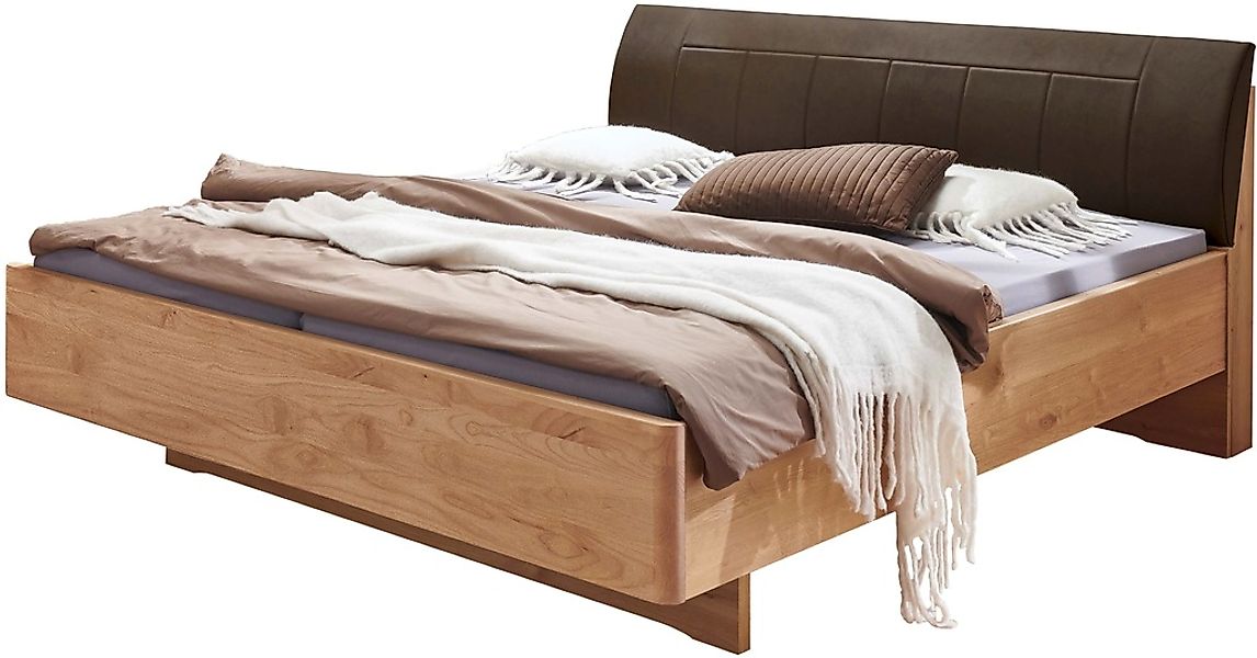 WIEMANN Holzbett "Cardiff, Bettgestell, Bettrahmen, teilmassiv, mit Polster günstig online kaufen