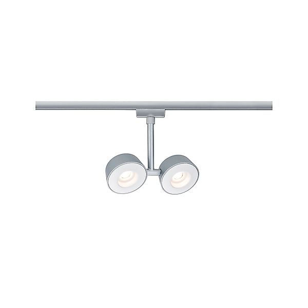 Paulmann "URail LED Spot Double Pellet 2x4W Chrom matt/Weiß dimmbar" günstig online kaufen
