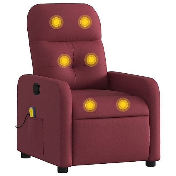 vidaXL Sessel Massagesessel Weinrot Stoff (1-St) günstig online kaufen
