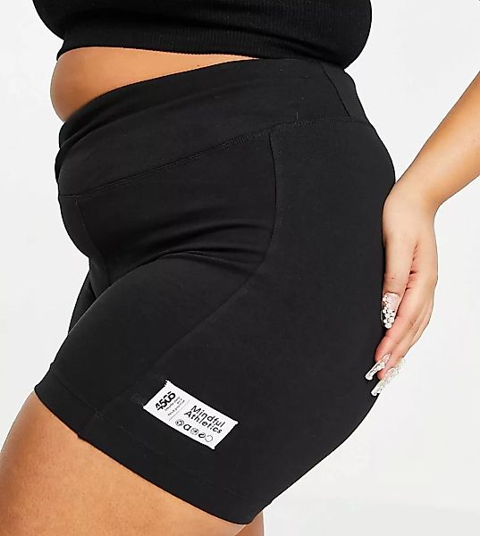ASOS 4505 Curve – Legging-Shorts aus Bio-Baumwolle mit Wickeldetail am Bund günstig online kaufen
