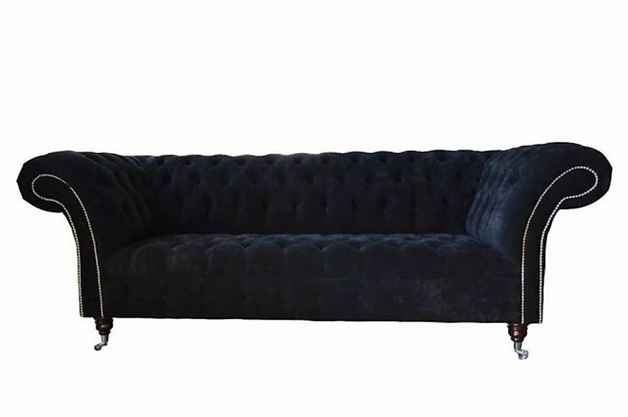 JVmoebel Chesterfield-Sofa, Sofa Dreisitzer Chesterfield Sofas Couch Schwar günstig online kaufen
