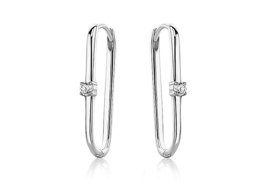 Miore Klappcreolen MSAE297E - 925 Sterling Silber Ohrringe mit Zirkonia 0,2 günstig online kaufen