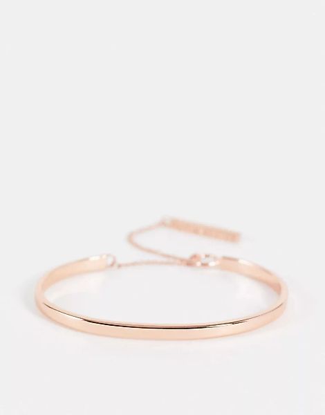 Olivia Burton – Rosévergoldetes Armband mit graviertem T-Steg-Anhänger-Gold günstig online kaufen