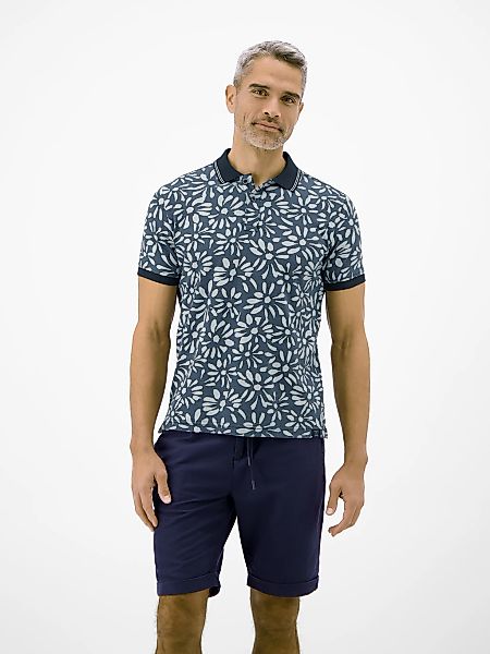 LERROS Poloshirt "Poloshirt mit floralem All-over-Print, 2-Tone-Optik" günstig online kaufen